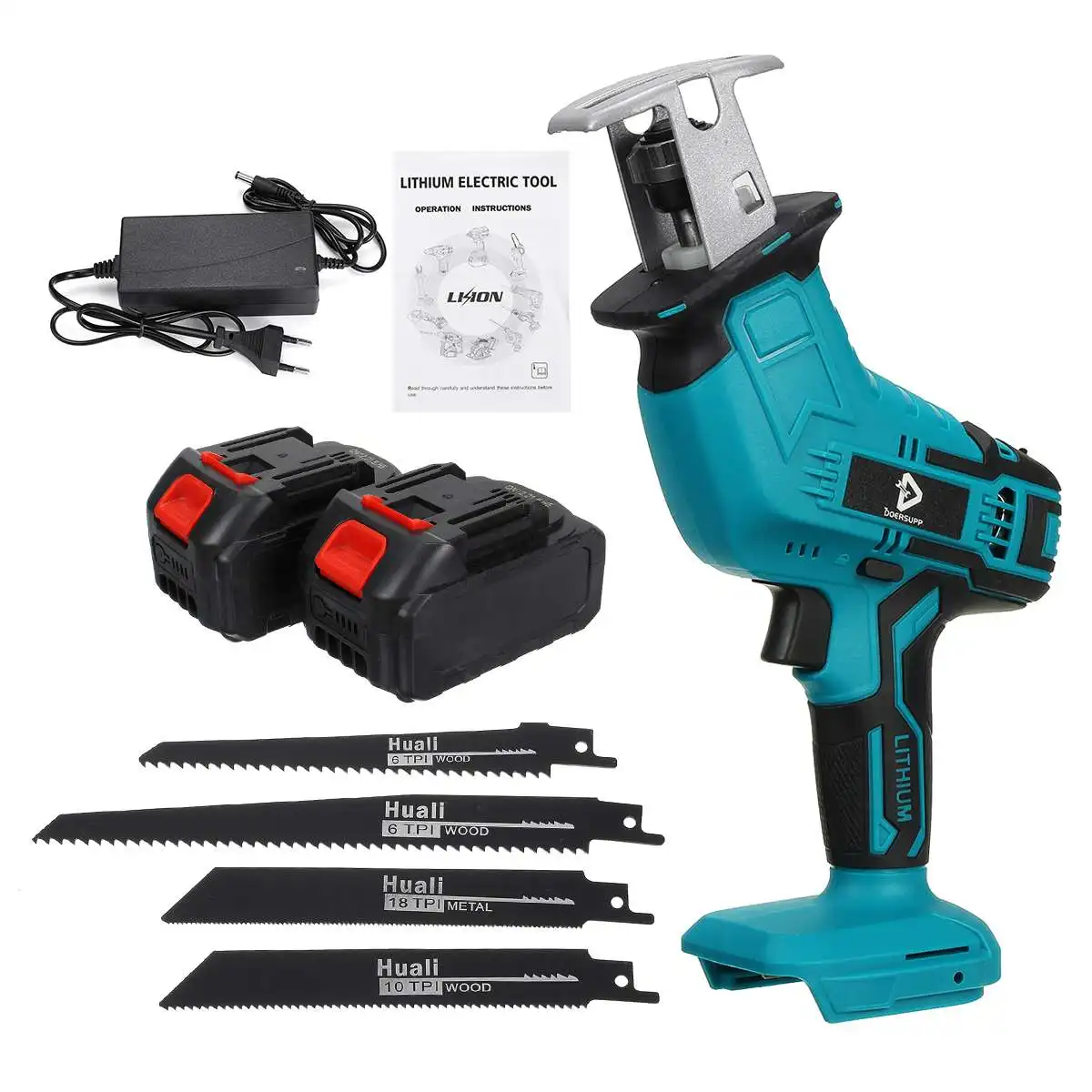 21V Cordless Reciprocating Saw 5000R Electric Saw With 4 Blades&LED Woodworking Metal Branch Sawing Machine For Makita Battery
21V Cordless Reciprocating Saw 5000R Electric Saw With 4 Blades&LED Woodworking Metal Branch Sawing Machine For Makita Battery