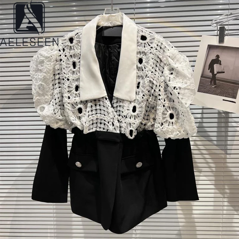 AELESEEN Fashion Runway Autumn Winter Blazer Women New Design Shoulder Padded Flower Hollow Out Patchwork Thick Coat
AELESEEN Fashion Runway Autumn Winter Blazer Women New Design Shoulder Padded Flower Hollow Out Patchwork Thick Coat