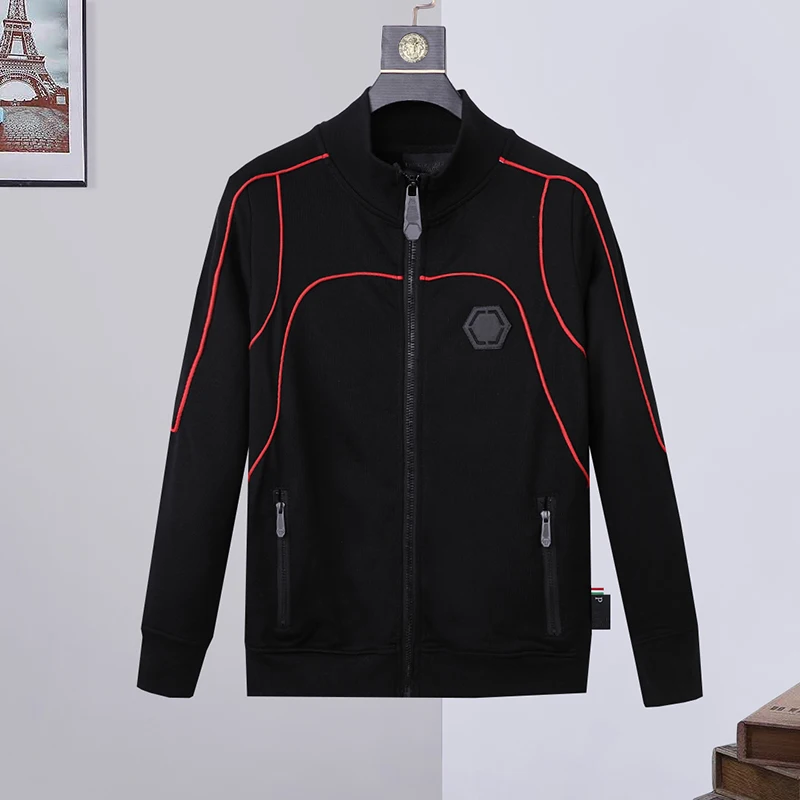 Sweater men's red line decorative embroidery plein trend fashion cardigan pure cotton autumn and winter tide brand top new
Sweater men's red line decorative embroidery plein trend fashion cardigan pure cotton autumn and winter tide brand top new