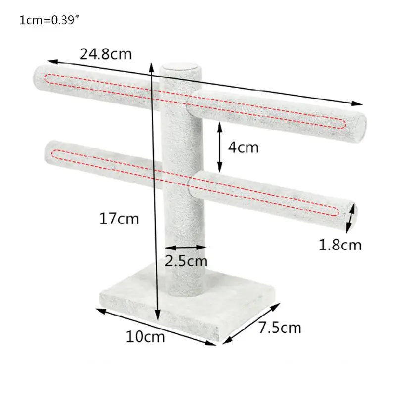 2 Tiers Velvet Jewelry Display Tower Stand T-Bar Stud Earring Organizer Stand Bracelet Thin Rod Show Holder
2 Tiers Velvet Jewelry Display Tower Stand T-Bar Stud Earring Organizer Stand Bracelet Thin Rod Show Holder