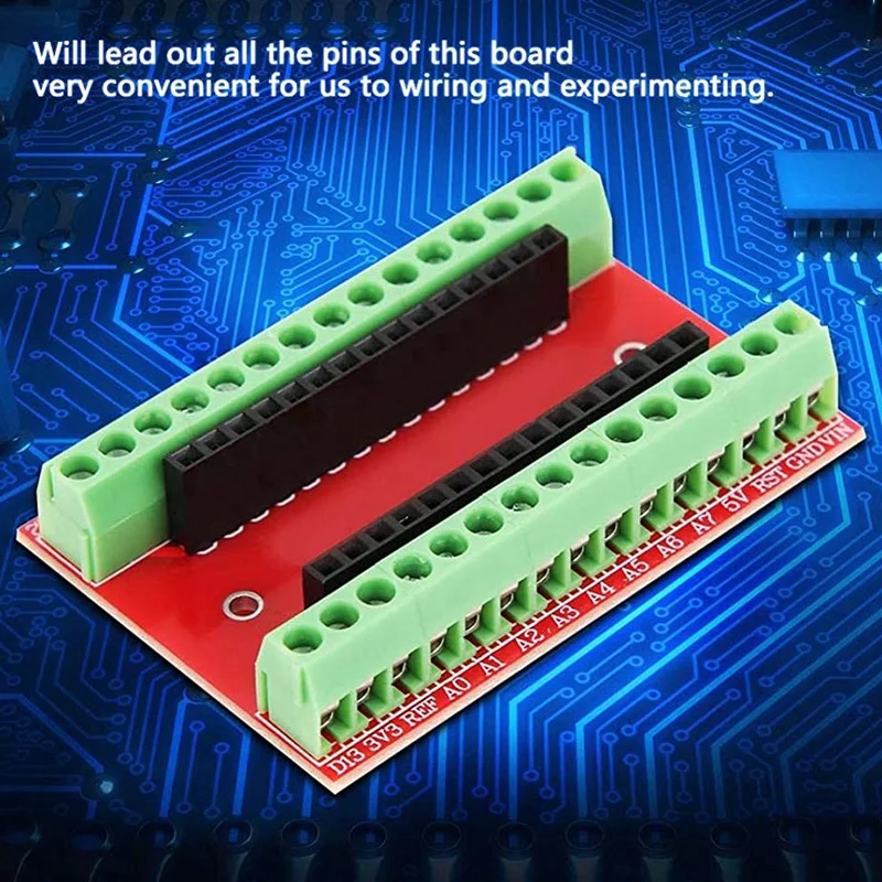 5Pcs Nano IO Shield Expansion Board Compact Terminal Adapter Industrial Accessories for Arduino 
5Pcs Nano IO Shield Expansion Board Compact Terminal Adapter Industrial Accessories for Arduino