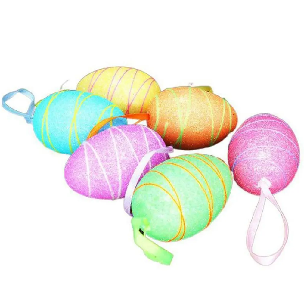 6pcs Easter Colored Eggs Foam Diy Egg Interesting Home Decorations Handicrafts With Lanyard For Easter Random Color
6pcs Easter Colored Eggs Foam Diy Egg Interesting Home Decorations Handicrafts With Lanyard For Easter Random Color