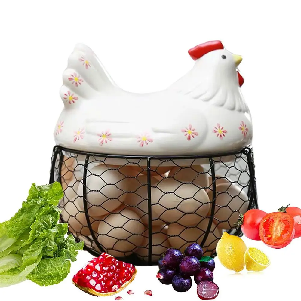 Chicken Shape Egg Basket Fresh Egg Fruit Vegetable Storage Holders household Kitchen Iron Egg Organizer container
Chicken Shape Egg Basket Fresh Egg Fruit Vegetable Storage Holders household Kitchen Iron Egg Organizer container