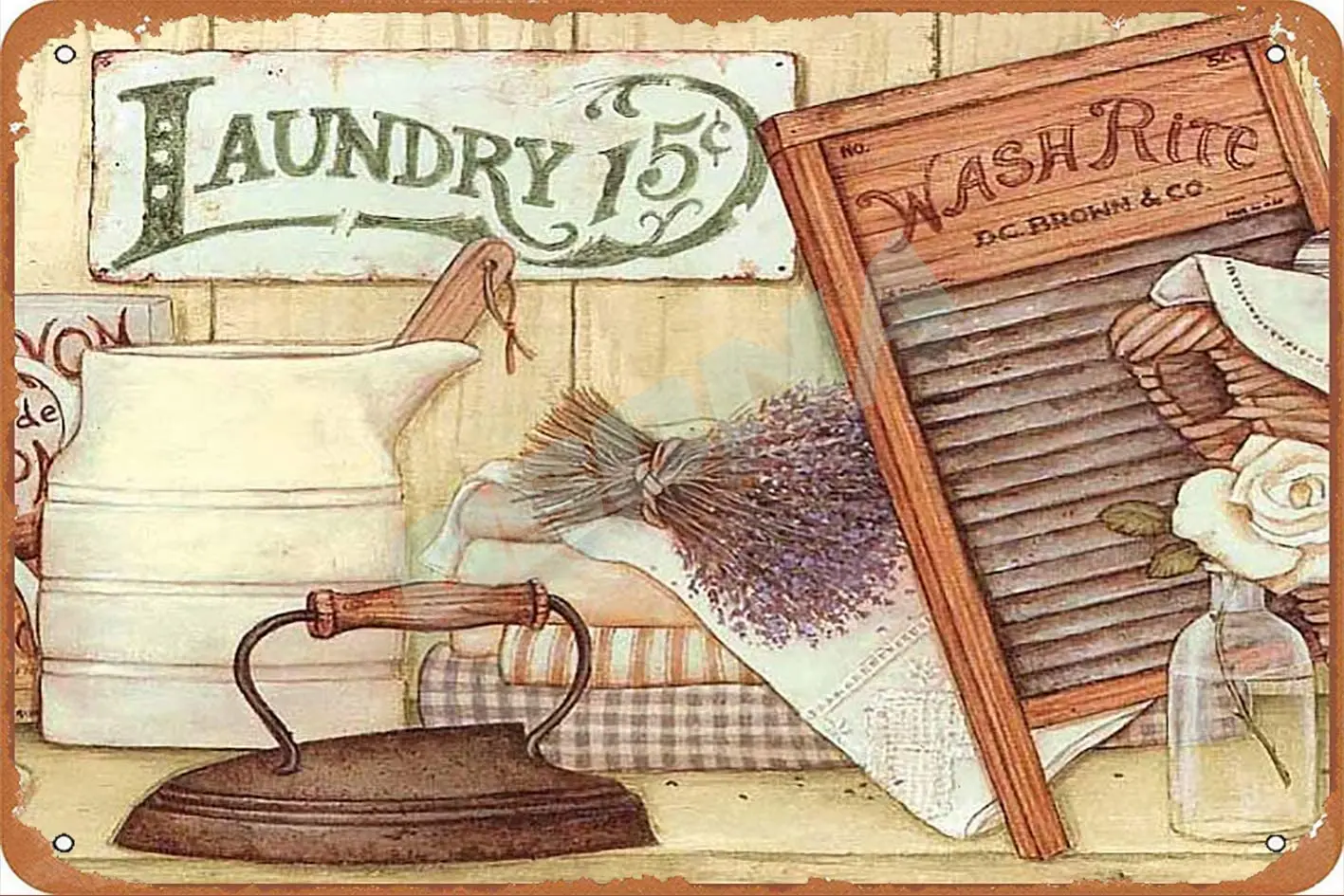 Kalynvi Laundry Washboard 15 Retro Nostalgic Traditional Rust Color Tin Logo Advertising Striking Wall Decoration Gift
Kalynvi Laundry Washboard 15 Retro Nostalgic Traditional Rust Color Tin Logo Advertising Striking Wall Decoration Gift