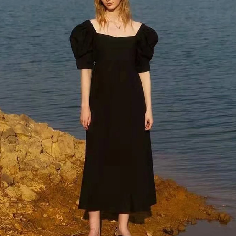 2021 Summer Runway New Style Short-Sleeved Bowknot Slim Temperament Mid-Length Black Dress High-Quality Women'S Clothing
2021 Summer Runway New Style Short-Sleeved Bowknot Slim Temperament Mid-Length Black Dress High-Quality Women'S Clothing