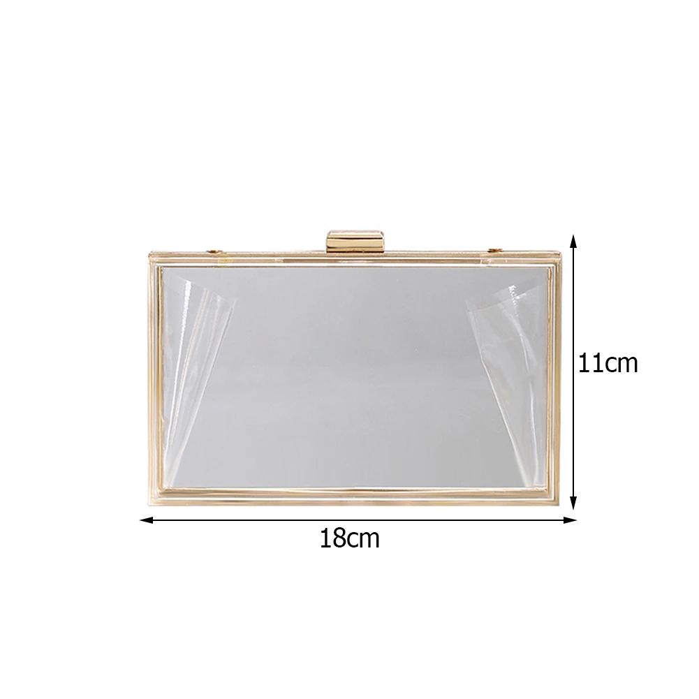 Women New Fashion Acrylic Transparent Evening Clutch Chain Shoulder Messenger Bags Ladies Elegant Small Box Crossbody Handbags
Women New Fashion Acrylic Transparent Evening Clutch Chain Shoulder Messenger Bags Ladies Elegant Small Box Crossbody Handbags