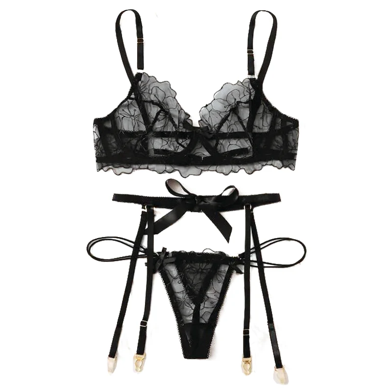 3PCS Bra G-String Garter Suit Womens Sexy Lingerie Lace Top Bra Set Lady Thong Underwear Set Female Fashion Top Erotic Lingerie
3PCS Bra G-String Garter Suit Womens Sexy Lingerie Lace Top Bra Set Lady Thong Underwear Set Female Fashion Top Erotic Lingerie