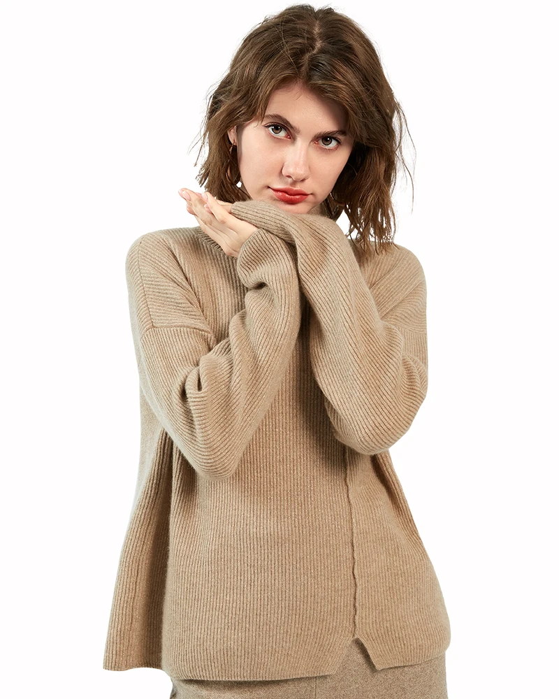 Zhili Women's 100% Pure Cashmere Oversized Loose Fit High Neck Pullover Sweater
Zhili Women's 100% Pure Cashmere Oversized Loose Fit High Neck Pullover Sweater