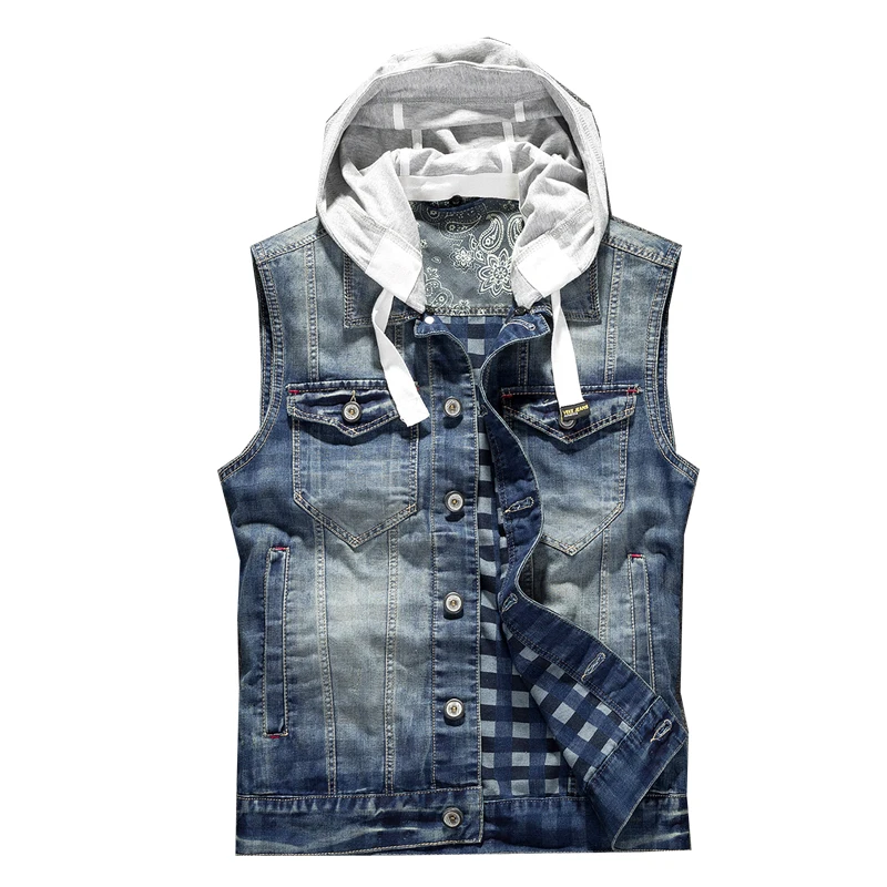 Men Hooded Detachable Denim Vest College Vintage Sleeveless Jacket Male Teenager Slim Fit Casual Blue Biker Waistcoat S-3XL
Men Hooded Detachable Denim Vest College Vintage Sleeveless Jacket Male Teenager Slim Fit Casual Blue Biker Waistcoat S-3XL
