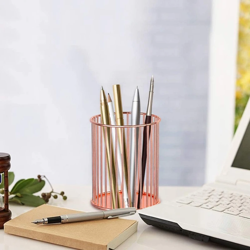 2 Pack Metal Pen Holder for Desk,Pencil Holder Organizer Makeup Brush Holder Organizer
2 Pack Metal Pen Holder for Desk,Pencil Holder Organizer Makeup Brush Holder Organizer