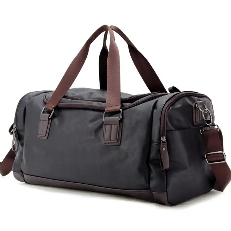Mens Travel Duffle Bags PU Leather Waterproof Classic Sports Fitness Handbags Large Capacity Multifunction Shoulder Travel Bags
Mens Travel Duffle Bags PU Leather Waterproof Classic Sports Fitness Handbags Large Capacity Multifunction Shoulder Travel Bags