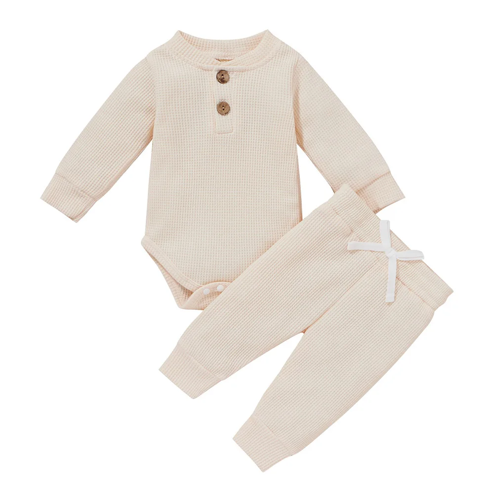 Infant Baby Boys Girls Clothes Sets Solid Color Long Sleeves Cotton Romper Long Pant Suits 2Pcs Sets Newborn Baby Outfits
Infant Baby Boys Girls Clothes Sets Solid Color Long Sleeves Cotton Romper Long Pant Suits 2Pcs Sets Newborn Baby Outfits