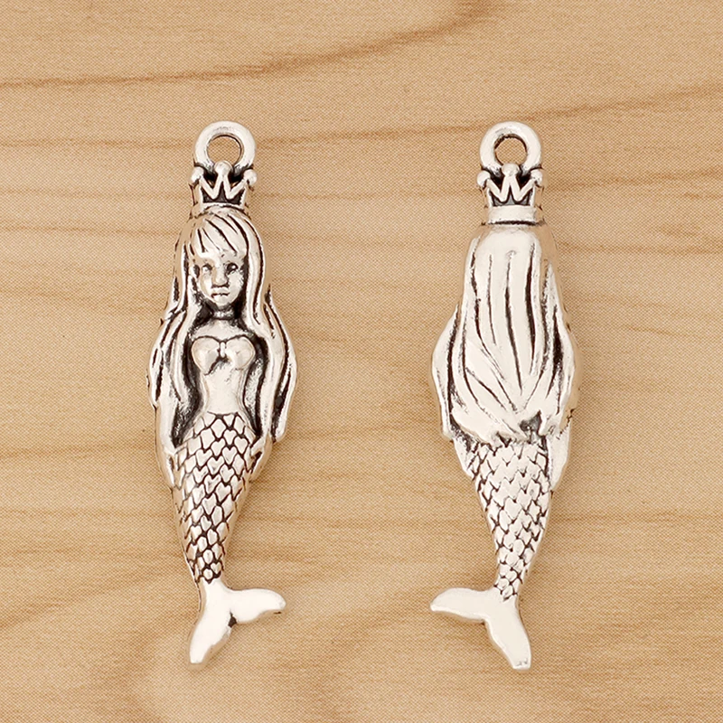 5 Pieces Tibetan Silver 3D Mermaid Charms Pendants for Necklace Jewellery Making Findings 43x12mm
5 Pieces Tibetan Silver 3D Mermaid Charms Pendants for Necklace Jewellery Making Findings 43x12mm