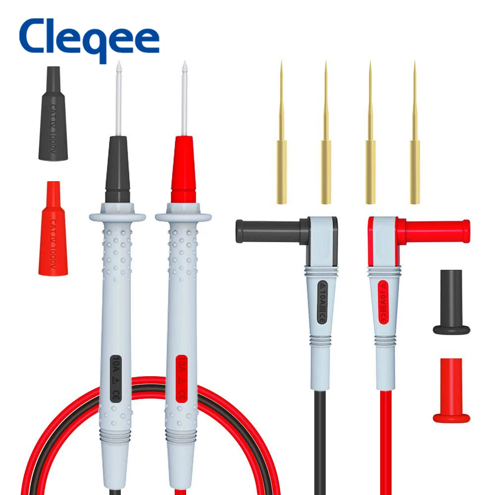 Cleqee P1505B 1000V/10A 150cm Universal Double Silicone wrap with Sharp Needle multimeter probe test lead for Digital Multimeter
Cleqee P1505B 1000V/10A 150cm Universal Double Silicone wrap with Sharp Needle multimeter probe test lead for Digital Multimeter