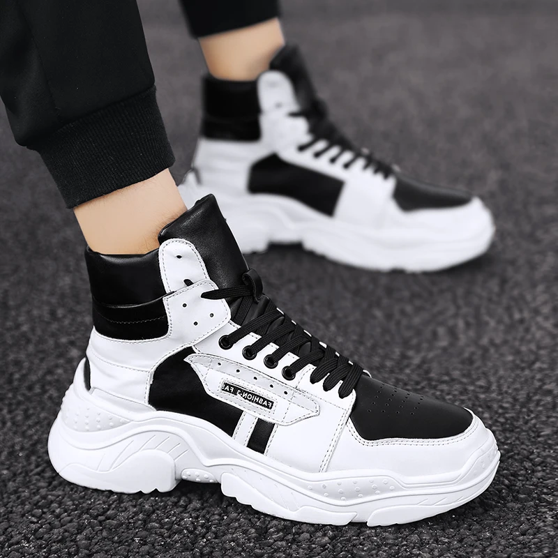 Zapatos Casuales Para Hombre De Cuero Sneakers Men Sapatos Casual Men's High Shoes Man Fashion Black White Top Leisure
Zapatos Casuales Para Hombre De Cuero Sneakers Men Sapatos Casual Men's High Shoes Man Fashion Black White Top Leisure