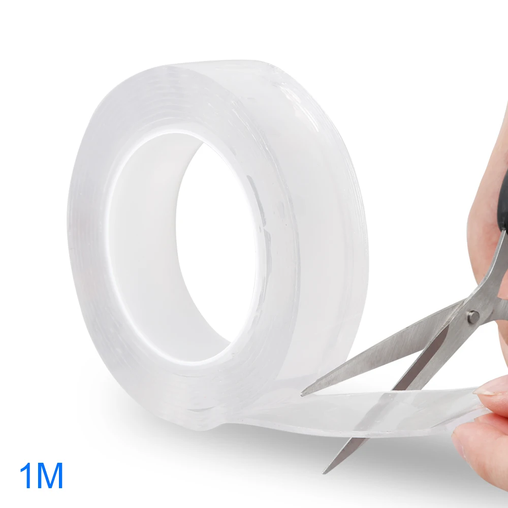1M/Roll Reusable Double-Sided Adhesive Nano Transparent Traceless Tape Removable Washable Protect Scratchproof Accessories
1M/Roll Reusable Double-Sided Adhesive Nano Transparent Traceless Tape Removable Washable Protect Scratchproof Accessories