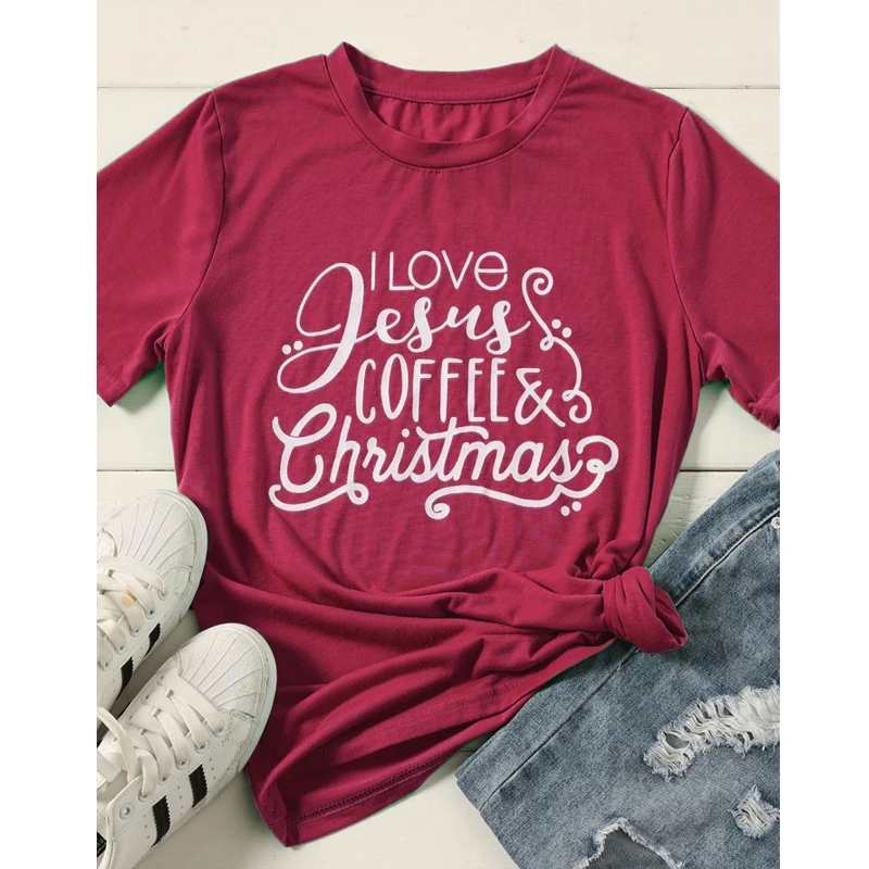 Футболка с надписью «I Love Jesus Coffee & Christmas», забавная Женская футболка для христианских праздников, новые модные футболки с надписью «Grunge», топ...
Футболка с надписью «I Love Jesus Coffee & Christmas», забавная Женская футболка для христианских праздников, новые модные футболки с надписью «Grunge», топ...