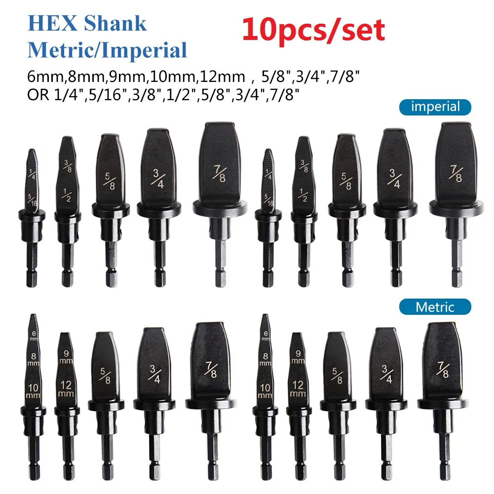 10pcs Swaging Tool 10X Tube Expander 10* 10pc For Screwdriver Drill Bit