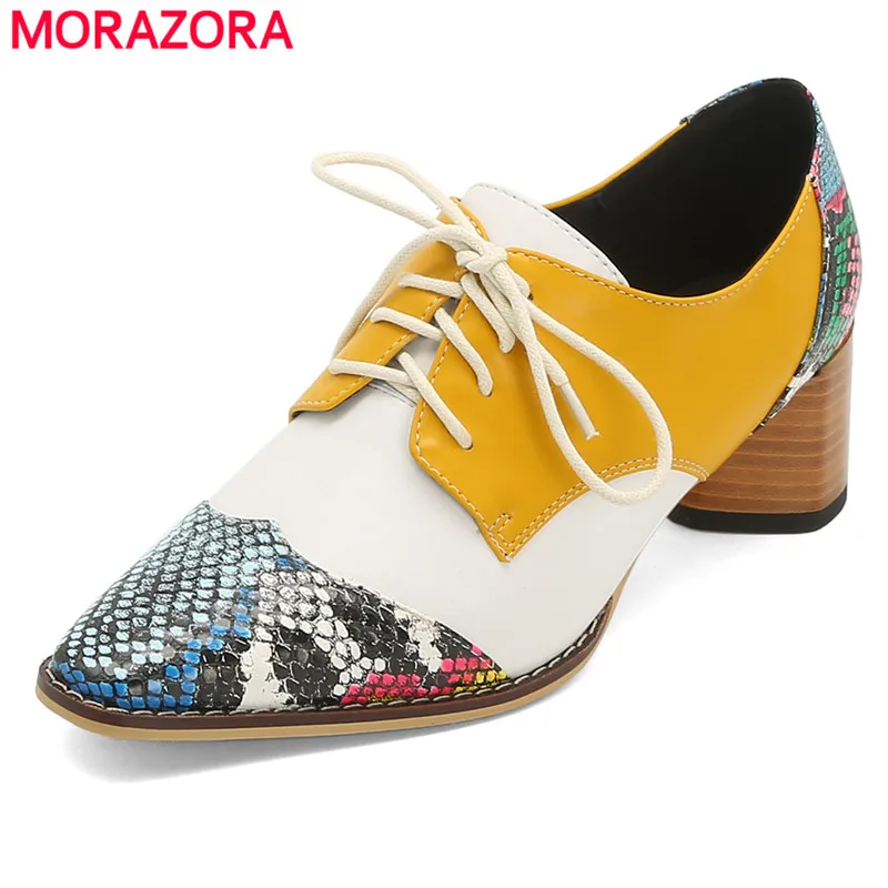 MORAZORA Big size 33-42 New fashion shoes woman lace up square high heels women pumps mixed color spring summer shoes female
MORAZORA Big size 33-42 New fashion shoes woman lace up square high heels women pumps mixed color spring summer shoes female