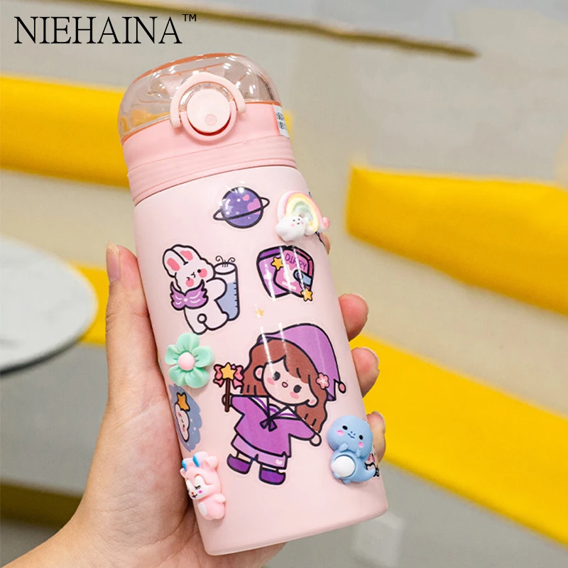 300Ml Double-Layer Vacuum Stainless Steel Vacuum Flask Cute Cartoon Student Portable Bounce Straw Cup
300Ml Double-Layer Vacuum Stainless Steel Vacuum Flask Cute Cartoon Student Portable Bounce Straw Cup