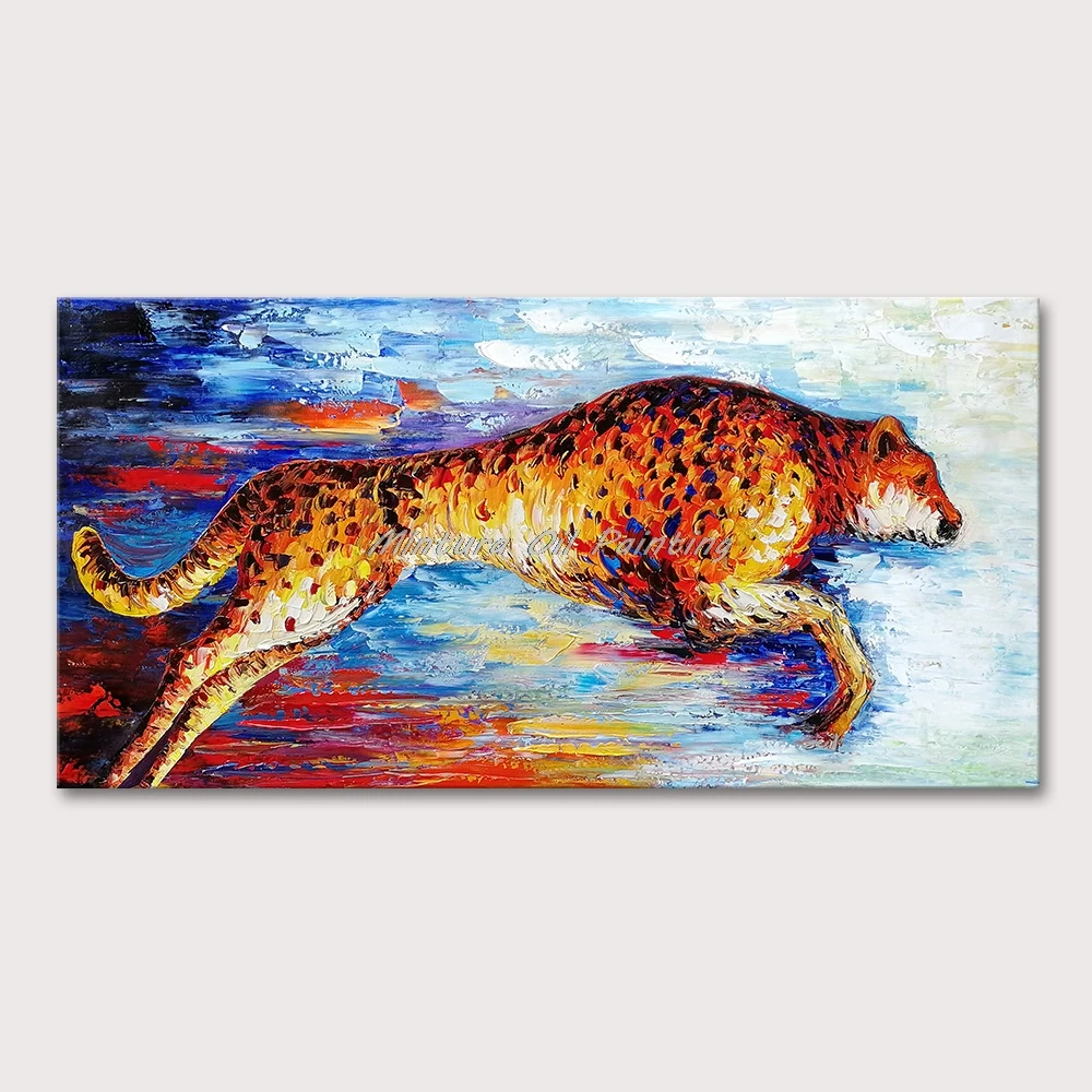 Mintura Wall Art Picture For Living Room Oil Painting On Canvas Handpainted Galloping Leopard Animal Picture Home Decor No Frame
Mintura Wall Art Picture For Living Room Oil Painting On Canvas Handpainted Galloping Leopard Animal Picture Home Decor No Frame