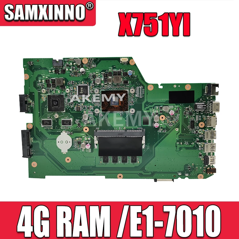 X751YI материнская плата для ноутбука For Asus X751Y X751YI K751Y материнская плата 2 Гб видеокарта 4G RAM /E1-7010 CPU
X751YI материнская плата для ноутбука For Asus X751Y X751YI K751Y материнская плата 2 Гб видеокарта 4G RAM /E1-7010 CPU
