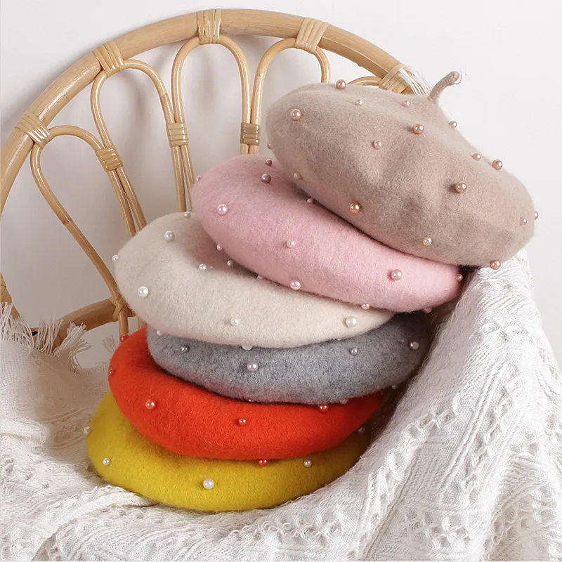 Girls' Lovely Pearl Beret, Multiple Colors Princess Style Hat for Spring Autumn Winter
Girls' Lovely Pearl Beret, Multiple Colors Princess Style Hat for Spring Autumn Winter