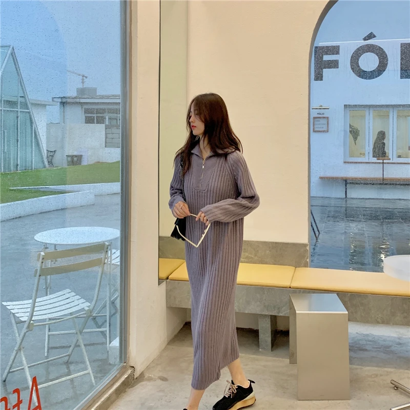 Make firm offers qiu dong the ultra long loose thickening POLO high collar design feeling hair dress female knitted dress
Make firm offers qiu dong the ultra long loose thickening POLO high collar design feeling hair dress female knitted dress