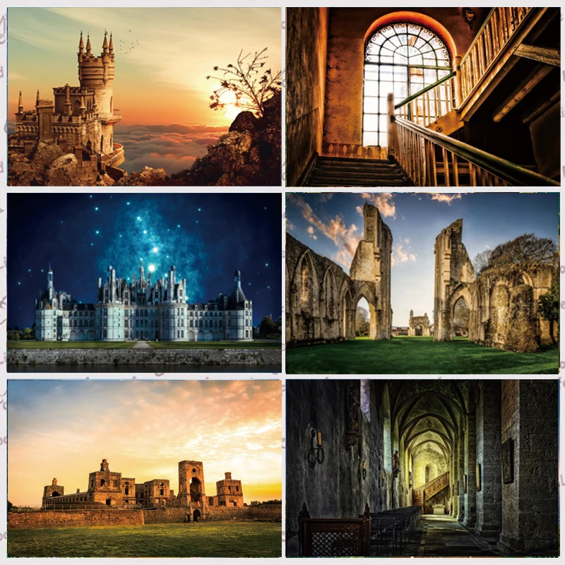 Vintage Medieval Castle Backdrop Old Stairway Dim Light Architecture Pillars Photography Background Photo Studio Props Banner
Vintage Medieval Castle Backdrop Old Stairway Dim Light Architecture Pillars Photography Background Photo Studio Props Banner