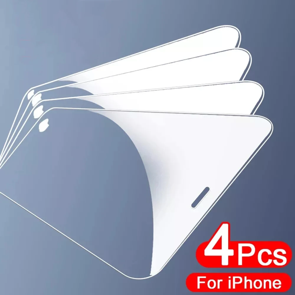 4Pcs Full Cover Tempered Glass For iPhone 12 11 Pro Max Mini Screen Protector For iPhone X XS Max XR 6 7 8 Plus Protective Glass
4Pcs Full Cover Tempered Glass For iPhone 12 11 Pro Max Mini Screen Protector For iPhone X XS Max XR 6 7 8 Plus Protective Glass