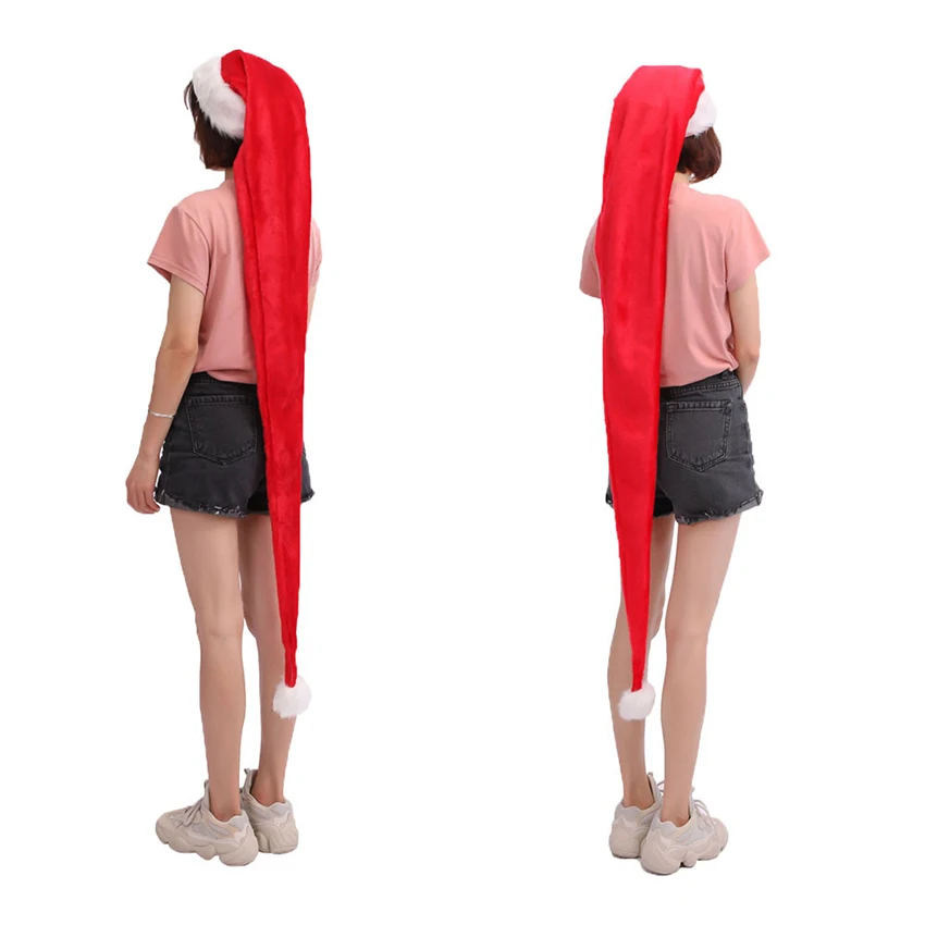 153cm / 86cm Long Christmas Santa Hat, Overlength Plush Christmas Santa Claus Xmas Long-Tail Cap Hat for Adults / Children
153cm / 86cm Long Christmas Santa Hat, Overlength Plush Christmas Santa Claus Xmas Long-Tail Cap Hat for Adults / Children