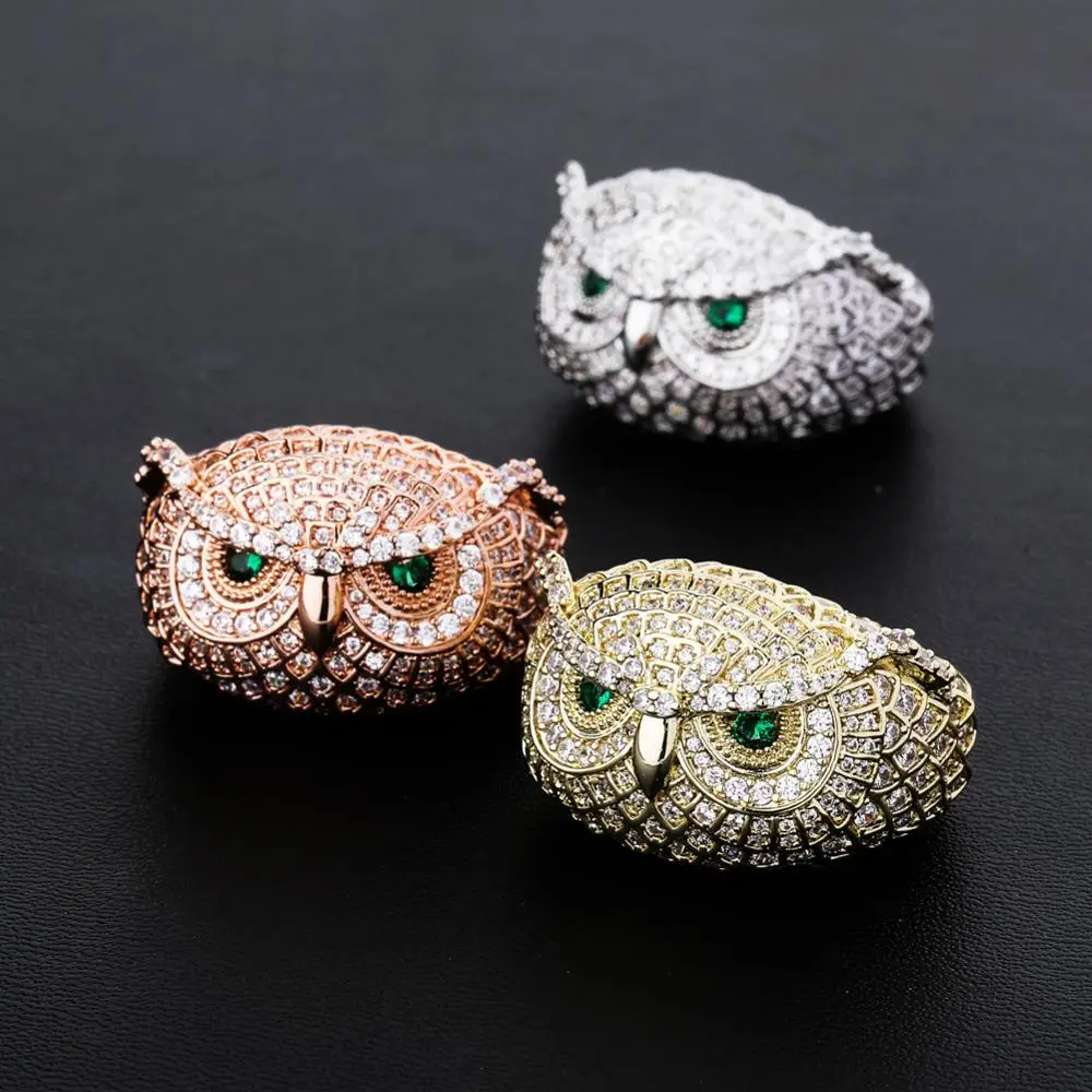 Wholesale hip hop ice jewelry Owl Ring Gold micro shop Cubic Zirconia round ring gifts for men and women Bling rock jewelry ring
Wholesale hip hop ice jewelry Owl Ring Gold micro shop Cubic Zirconia round ring gifts for men and women Bling rock jewelry ring