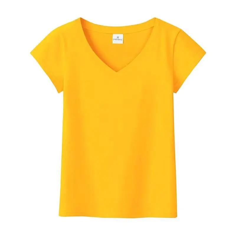 S-5XL New Women's Cotton T-shirt Summer 2021 Casual Elasticity Short-sleeve V-neck Slim Bottom T-shirt Girl's Tops Tees Female
S-5XL New Women's Cotton T-shirt Summer 2021 Casual Elasticity Short-sleeve V-neck Slim Bottom T-shirt Girl's Tops Tees Female