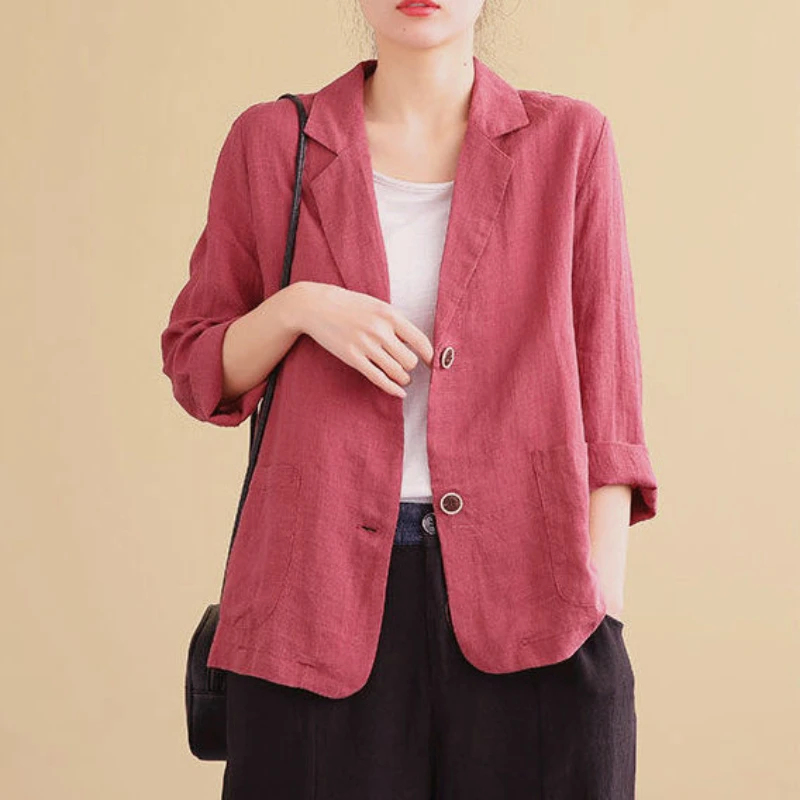 Women Casual Loose Elegant Outwear Office Ladies Cotton Linen Coat Solid Long Sleeve Cardigans Female Autumn Outwear Blazer Tops
Women Casual Loose Elegant Outwear Office Ladies Cotton Linen Coat Solid Long Sleeve Cardigans Female Autumn Outwear Blazer Tops
