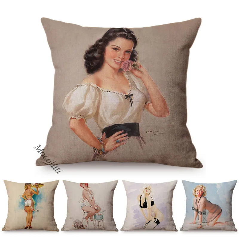 Beautiful Sexy Woman Pattern Cushion Cover Handsome Man Room Decoration Sofa Throw Pillow Case Cotton Linen Square Cushion Cover 
Beautiful Sexy Woman Pattern Cushion Cover Handsome Man Room Decoration Sofa Throw Pillow Case Cotton Linen Square Cushion Cover