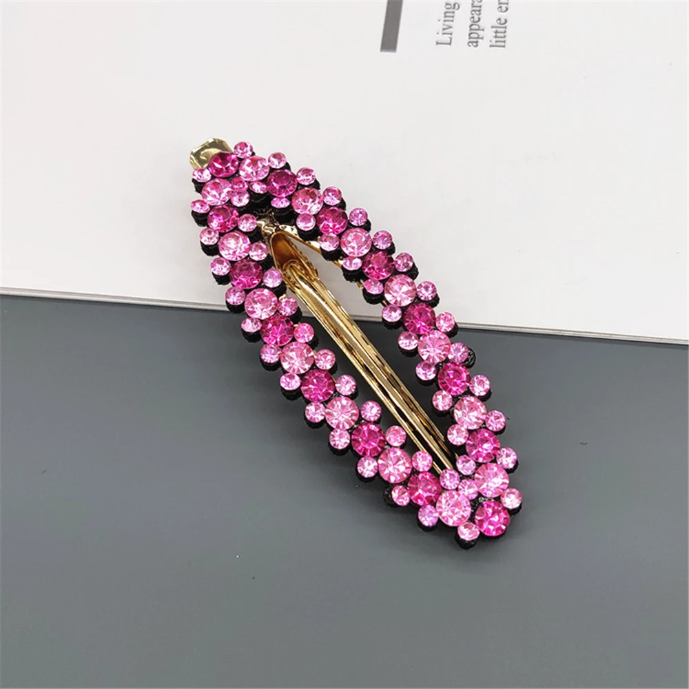 1PC Fashion Women Girls Headwear Crystal Rhinestone Hair Clip Ponytail Holder Barrette Hairpin Hair Accessories Dropshipping