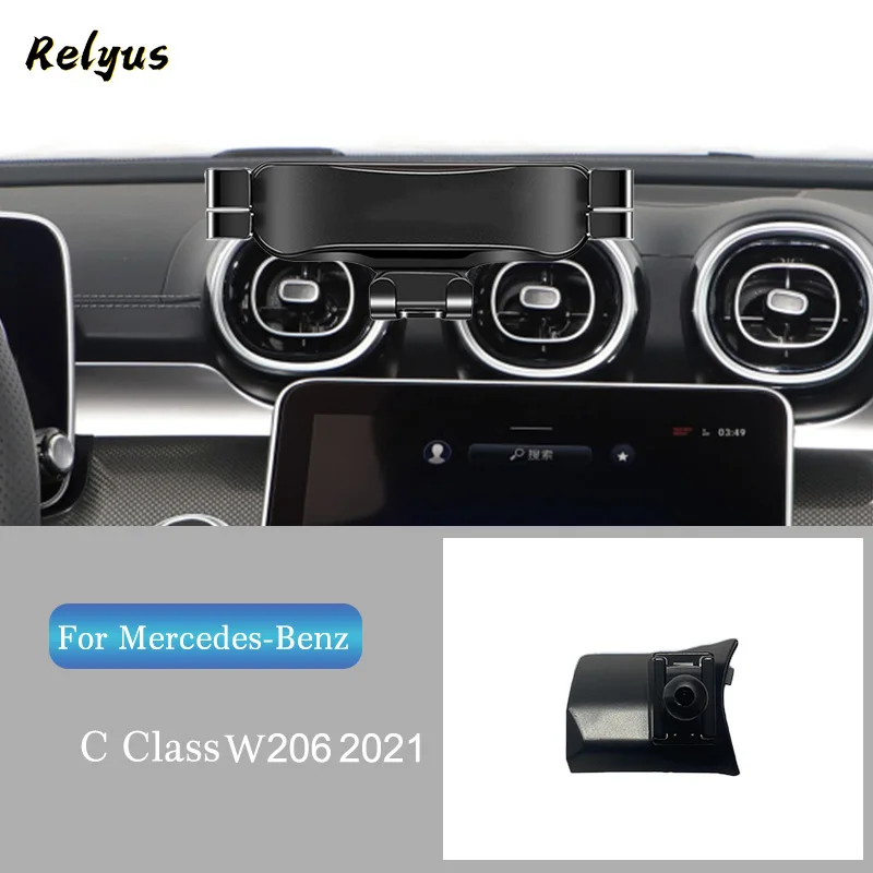 Car Mobile Phone Holder Air Vent Outlet Clip GPS Stand Gravity Navigation Bracket For Mercedes Benz C Class W206 2021 2022
Car Mobile Phone Holder Air Vent Outlet Clip GPS Stand Gravity Navigation Bracket For Mercedes Benz C Class W206 2021 2022