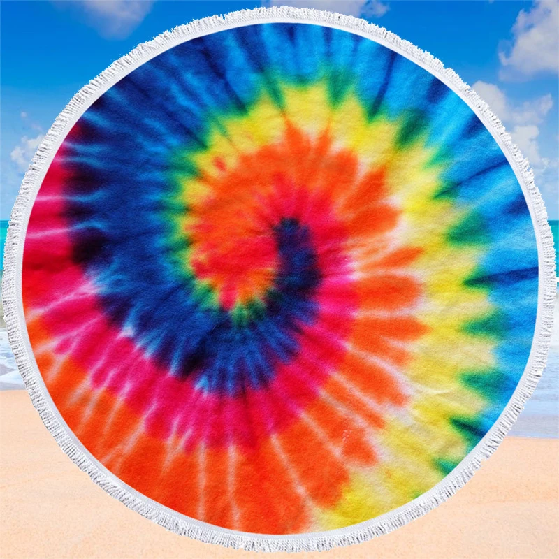 Rainbow Pattern Summer Beach Towel with Tassel 150cm Round Outdoor Travel Swimming Bath Towel Toalla Playa 
Rainbow Pattern Summer Beach Towel with Tassel 150cm Round Outdoor Travel Swimming Bath Towel Toalla Playa