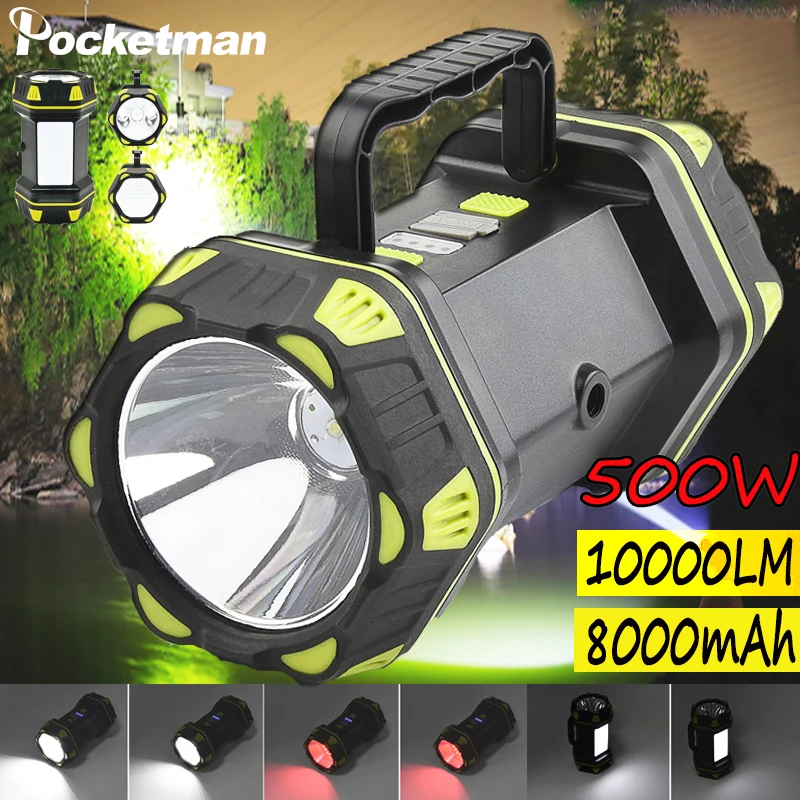 500W Most Powerful LED Camping Light Waterproof Work Light USB Rechargeable Searchlight Spotlight Portable Emergency Light
500W Most Powerful LED Camping Light Waterproof Work Light USB Rechargeable Searchlight Spotlight Portable Emergency Light