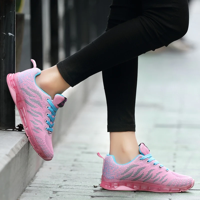 Casual Women Running Shoes Breathable Mesh Sneakers Lady Sport Flats Comfortable Durable Non-slip Workout Jogging Fitness
Casual Women Running Shoes Breathable Mesh Sneakers Lady Sport Flats Comfortable Durable Non-slip Workout Jogging Fitness