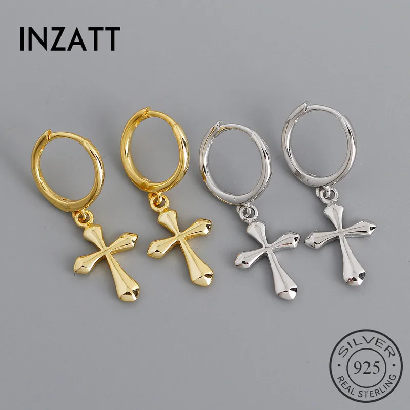 Серьги-кольца женские из серебра 925 пробы, с круглым крестом 
Серьги-кольца женские из серебра 925 пробы, с круглым крестом