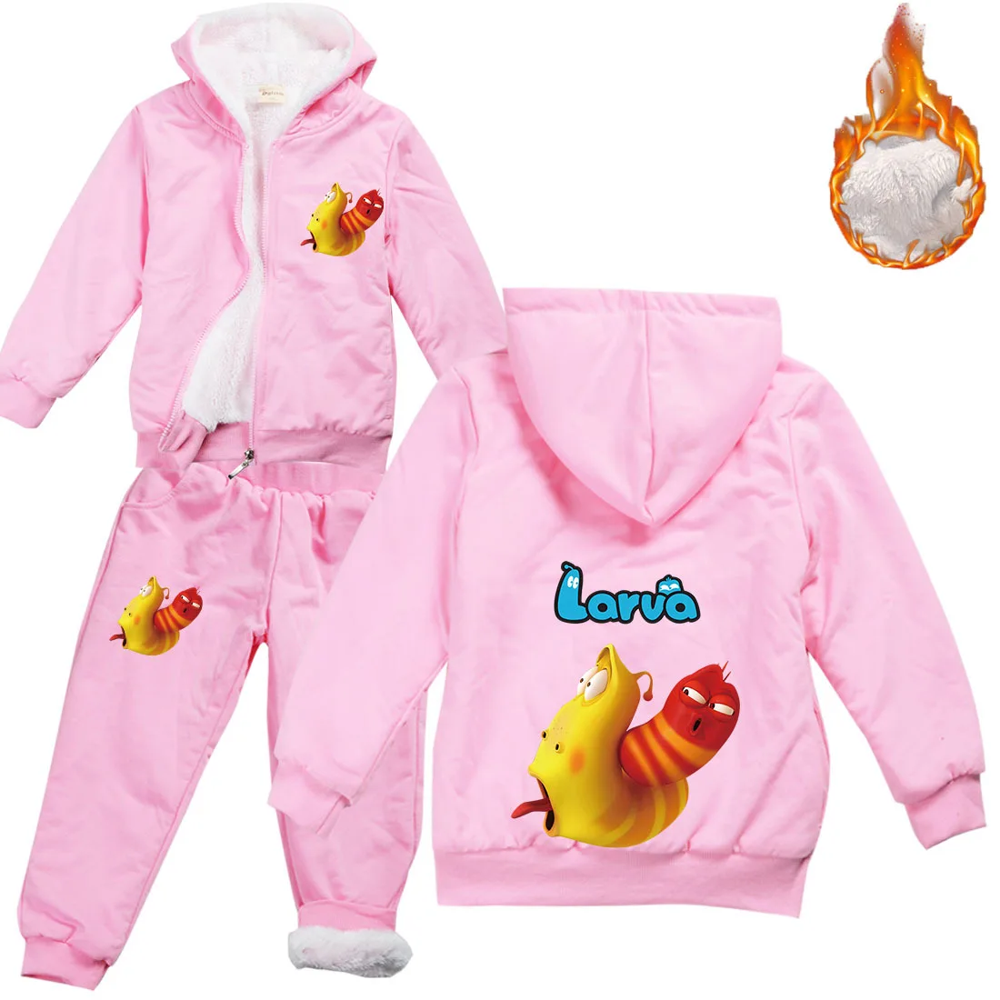 2021 Winter Graphic Larva Sportsuits Kids Cartoon Thick Plush Velvet Jacket Pants 2pcs Sets Toddler Girls Outfits Boy Clothing
2021 Winter Graphic Larva Sportsuits Kids Cartoon Thick Plush Velvet Jacket Pants 2pcs Sets Toddler Girls Outfits Boy Clothing