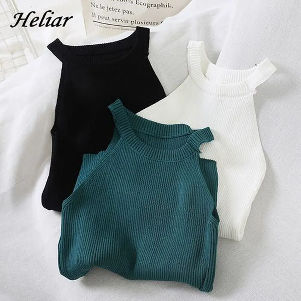 HELIAR Tops Women Crop Top Knitted Off shoulder Club Sexy Tank Tops Female Solid O-Neck Crop Top 2020 Summer Tops For Women
HELIAR Tops Women Crop Top Knitted Off shoulder Club Sexy Tank Tops Female Solid O-Neck Crop Top 2020 Summer Tops For Women