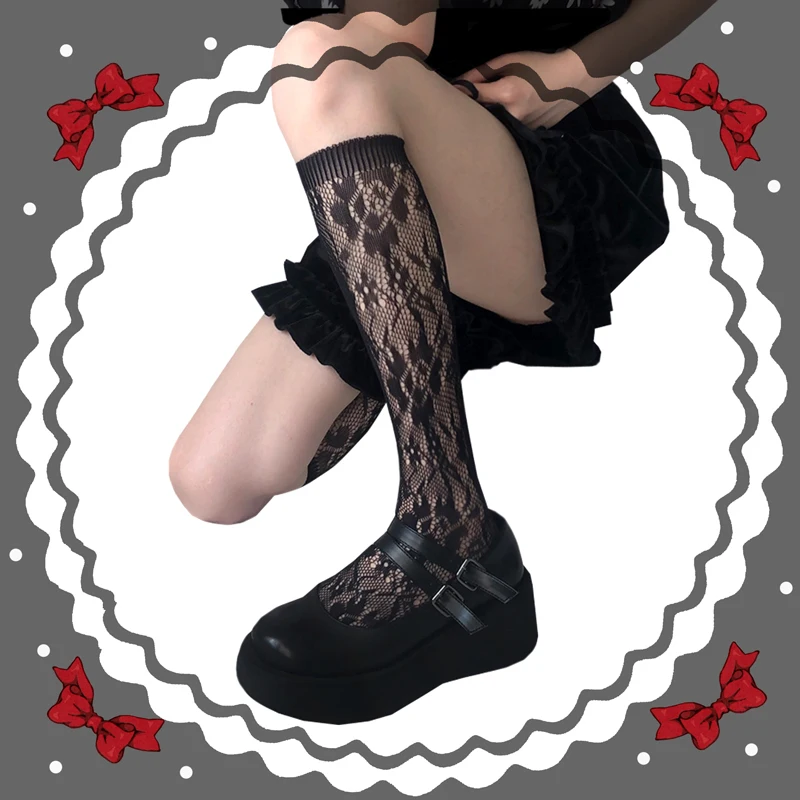 Janpanese Sweet Girl Lace Lolita Calf Socks Elasticity Middle Tube Mesh Socks Gothic JK Maiden Daily Cosplay Halloween Sexy
Janpanese Sweet Girl Lace Lolita Calf Socks Elasticity Middle Tube Mesh Socks Gothic JK Maiden Daily Cosplay Halloween Sexy