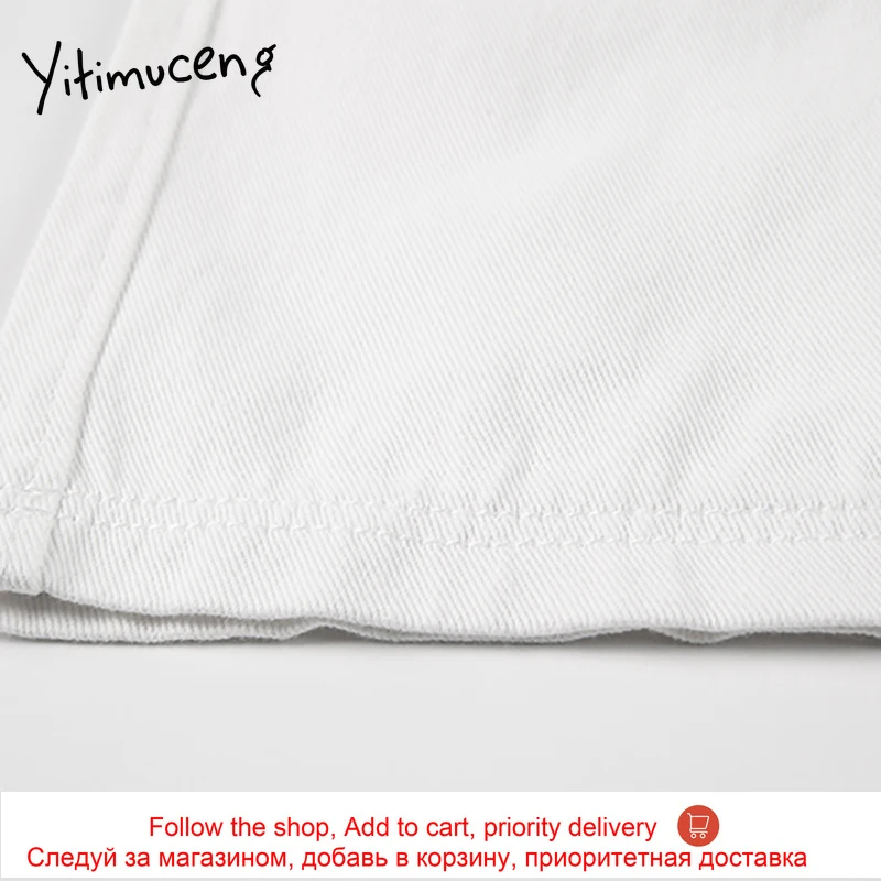 Yitimuceng White Womens Denim Shorts Plus Size Loose Casual Jean Ripped High Waisted Streetwear Summer Solid 2021 Fashion New
Yitimuceng White Womens Denim Shorts Plus Size Loose Casual Jean Ripped High Waisted Streetwear Summer Solid 2021 Fashion New