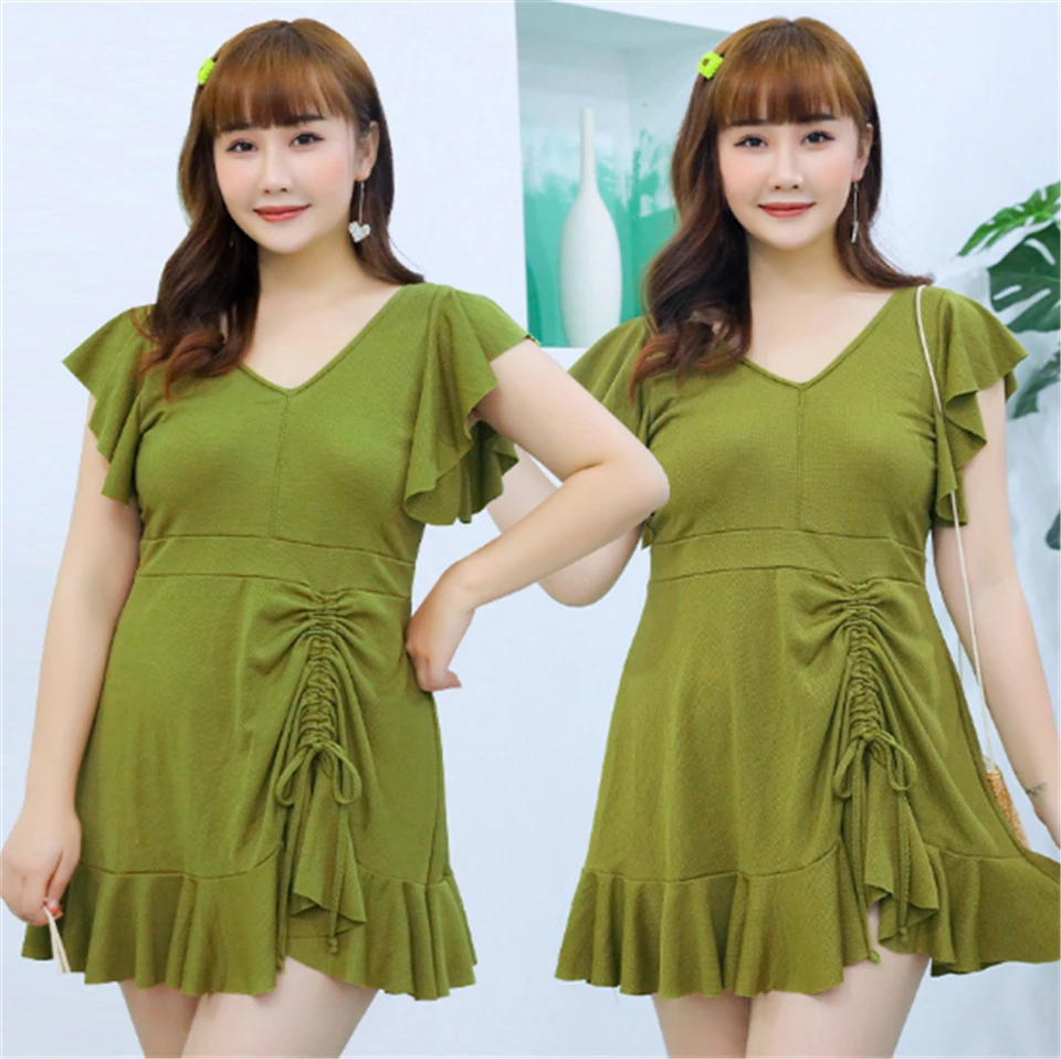 Plus Size Swimwear 2021 Korean Style Spilt Beach Dress Sexy Short Sleeves Ruffle Drawstring Bathing Suit Women Maillot De Bain
Plus Size Swimwear 2021 Korean Style Spilt Beach Dress Sexy Short Sleeves Ruffle Drawstring Bathing Suit Women Maillot De Bain