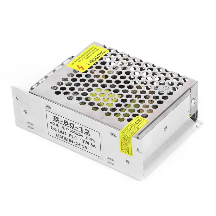 Switching Power Supply Driver Transformer 220V (or 110v) to 12V 6.5A 80W Switch Power Supply
Switching Power Supply Driver Transformer 220V (or 110v) to 12V 6.5A 80W Switch Power Supply