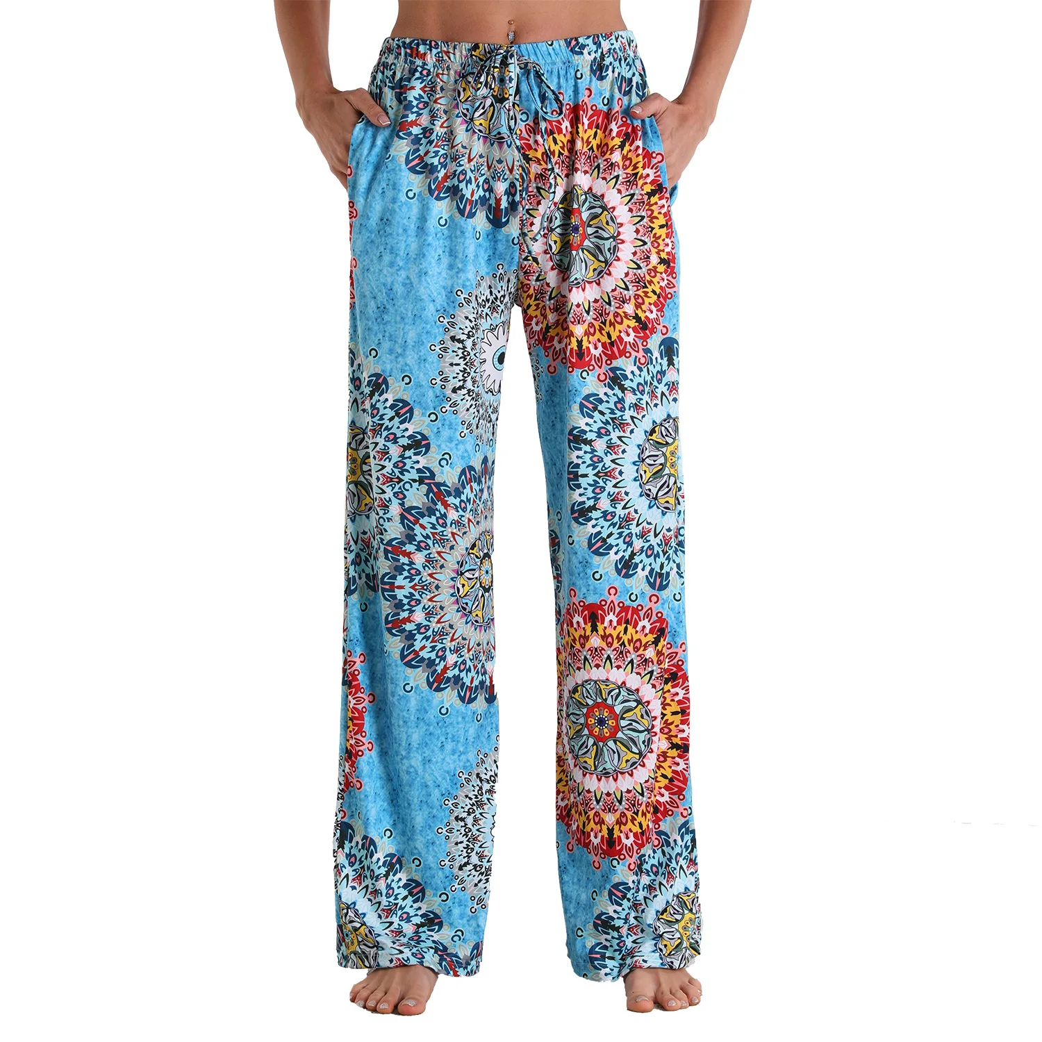 European and American women's home leisure sports pockets women's elastic pants trousers beach yoga
European and American women's home leisure sports pockets women's elastic pants trousers beach yoga