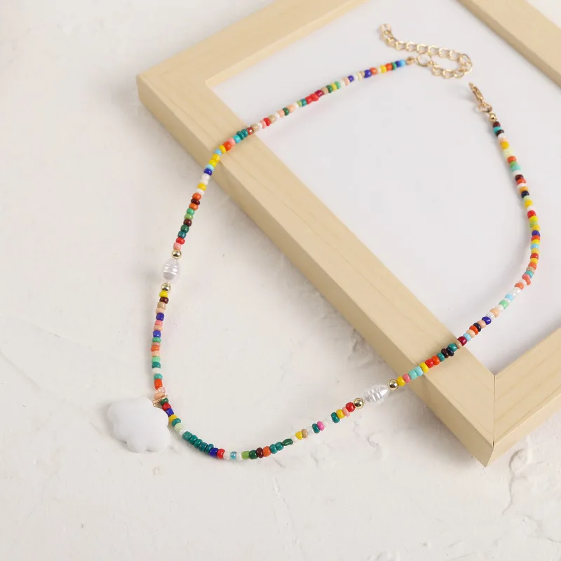 2021 New Arrivals Bohemian Hand-woven Rice Beads Cloud Necklace For Womem Creative Trend Pendant Jewelry
2021 New Arrivals Bohemian Hand-woven Rice Beads Cloud Necklace For Womem Creative Trend Pendant Jewelry