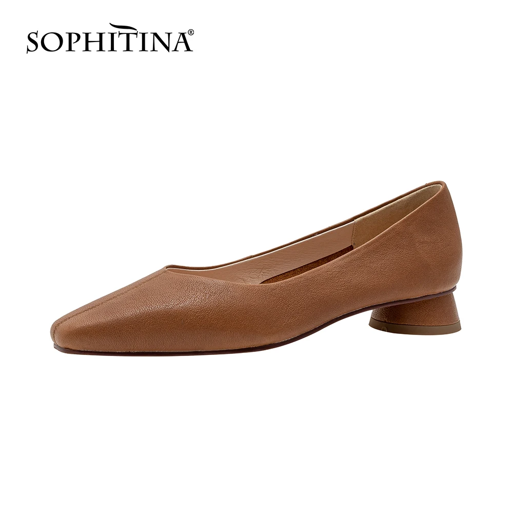 SOPHITINA Women's Pumps Casual Spring/Autumn Shallow Round Heels Pumps Genuine Leather Commute Dress Office Lady Shoes YO809
SOPHITINA Women's Pumps Casual Spring/Autumn Shallow Round Heels Pumps Genuine Leather Commute Dress Office Lady Shoes YO809